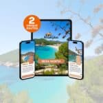 Ibiza north route plan with 2 scenic day routes including hidden beaches and panoramic viewpoints