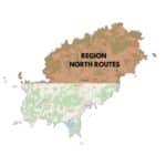 Map from Ibiza showing the region of the ibiza routeplan north routes