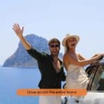 Couple enjoying a scenic road trip across Ibiza using the Ibiza Routeplan