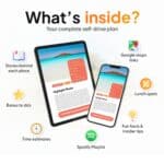 Formentera highlight route digital roadtrip guide including Google Maps links, lunch spots, insider tips and Spotify playlist.