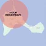 Map highlighting the region covered by the Formentera highlight route.